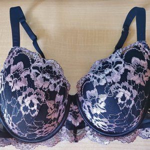 Gently used La Senza - Full Coverage Bra - Black/Pink - Size 36C